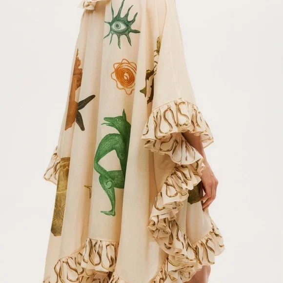 Hm studio collection 2024 printed kaftan dress - Picture 4 of 6